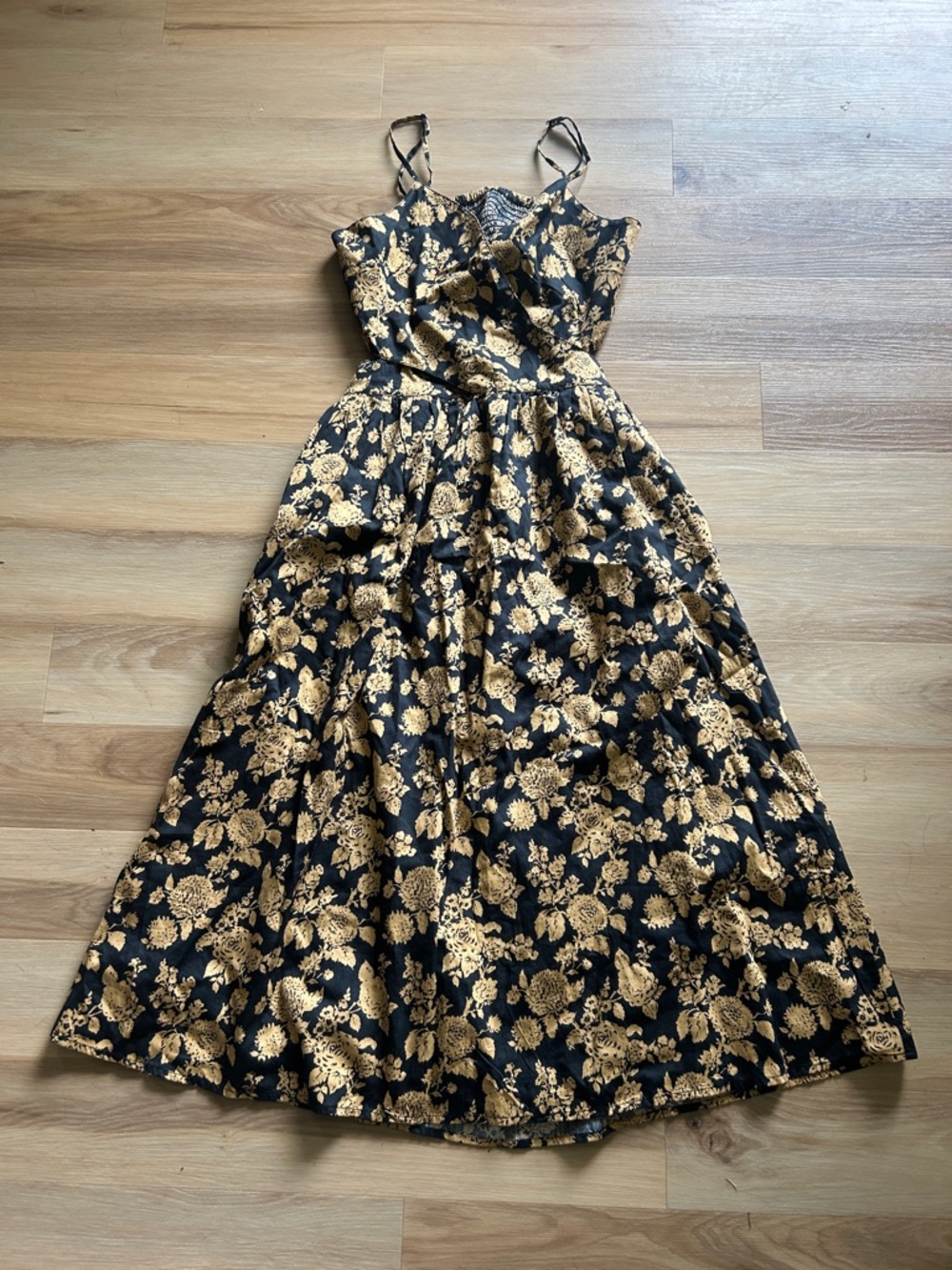 The Drop Women's Makenna Strappy Cross-Front Smocked-Back Midi Dress